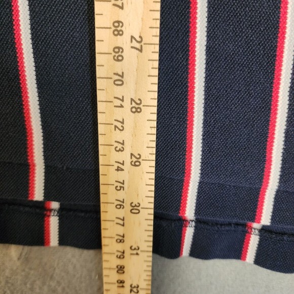 Ralph Lauren Plolo Shirt Mens 2XL Blue with Stripe Short Sleeve Vintage - Picture 9 of 16